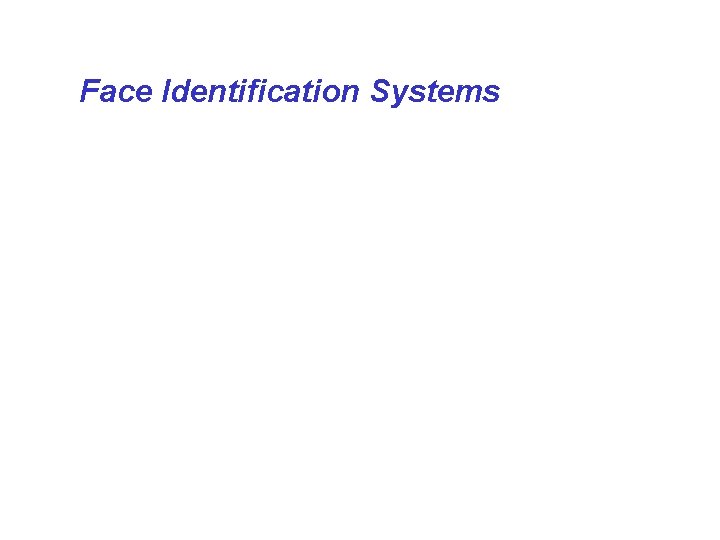 Face Identification Systems 