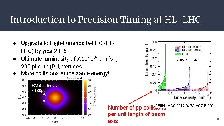 Introduction to Precision Timing at HL-LHC ● Upgrade to High-Luminosity-LHC (HLLHC) by year 2026