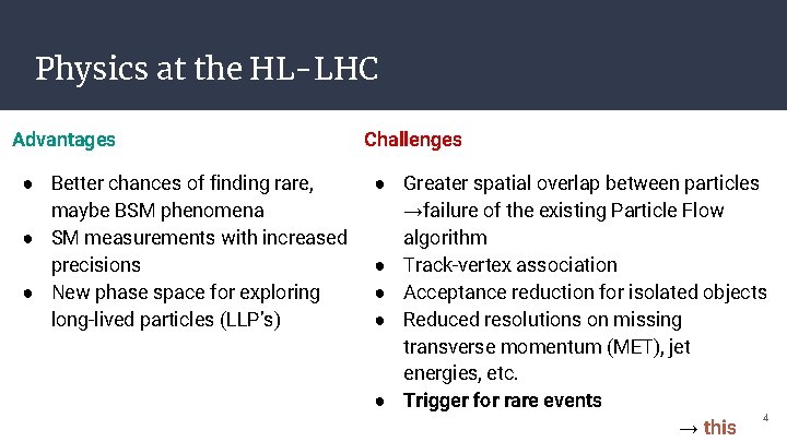 Physics at the HL-LHC Advantages ● Better chances of finding rare, maybe BSM phenomena