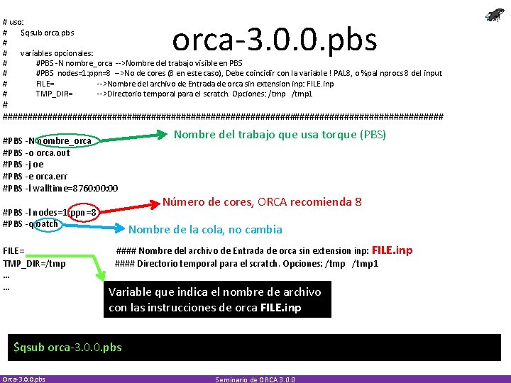 orca-3. 0. 0. pbs # uso: # $qsub orca. pbs # # variables opcionales:
