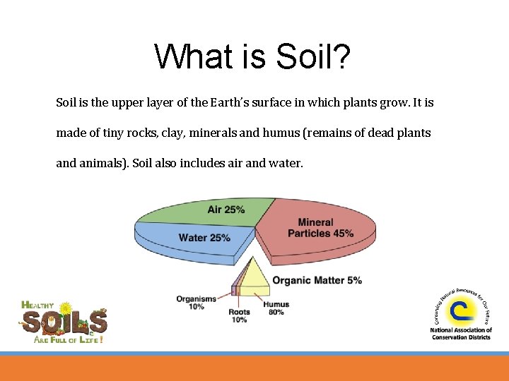 What is Soil? Soil is the upper layer of the Earth’s surface in which