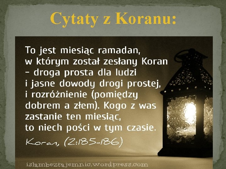 Cytaty z Koranu: Cytaty z Koranu:
