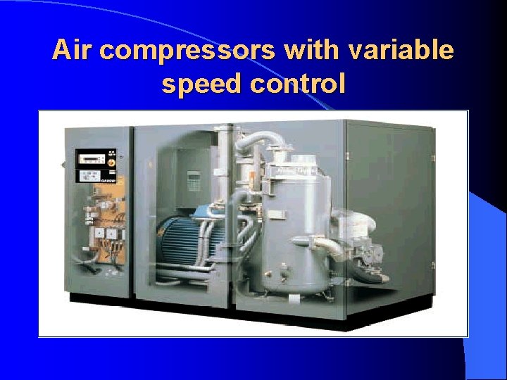 Air compressors with variable speed control 