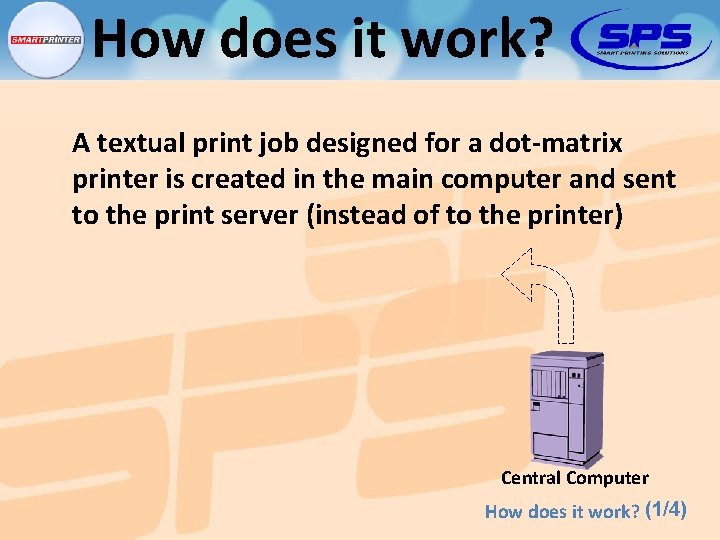 How does it work? A textual print job designed for a dot-matrix printer is