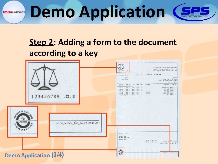 Demo Application Step 2: Adding a form to the document according to a key