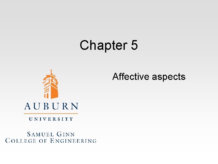 Chapter 5 Affective aspects 