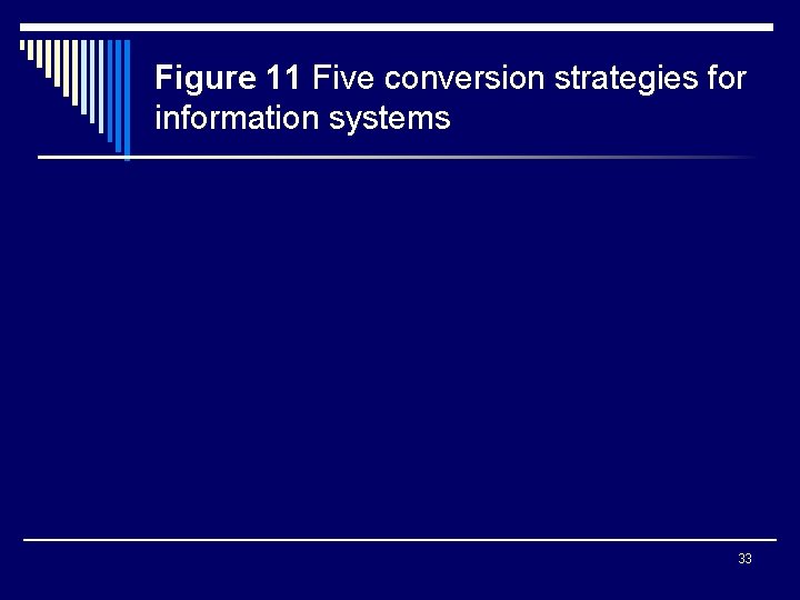 Figure 11 Five conversion strategies for information systems 33 