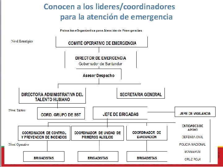 Conocen a los lideres/coordinadores para la atención de emergencia 