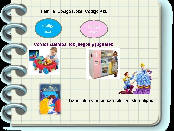 Familia : Código Rosa, Código Azul. Código azul Código rosa Con los cuentos, los
