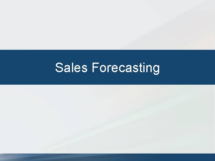 Sales Forecasting 