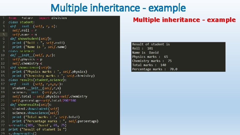 Multiple inheritance - example 