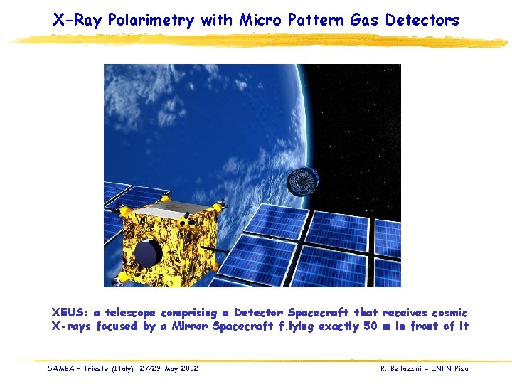 X-Ray Polarimetry with Micro Pattern Gas Detectors XEUS: a telescope comprising a Detector Spacecraft