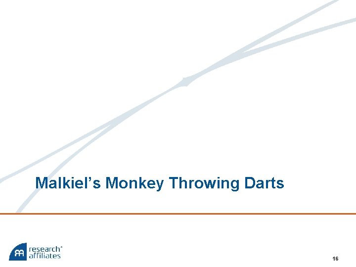 Malkiel’s Monkey Throwing Darts 16 
