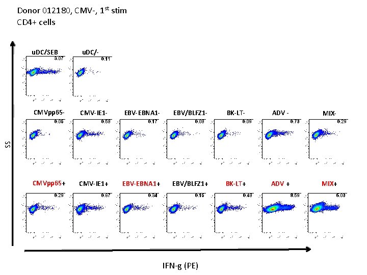 Donor 012180, CMV-, 1 st stim CD 4+ cells u. DC/- CMVpp 65 -