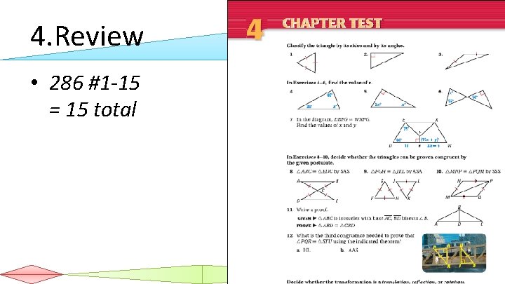 4. Review • 286 #1 -15 = 15 total 