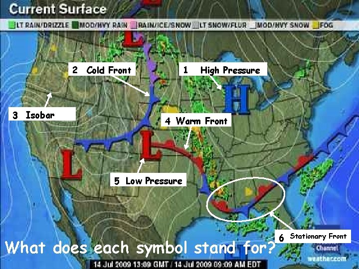 2 3 Isobar Cold Front 1 High Pressure 4 Warm Front 5 Low Pressure