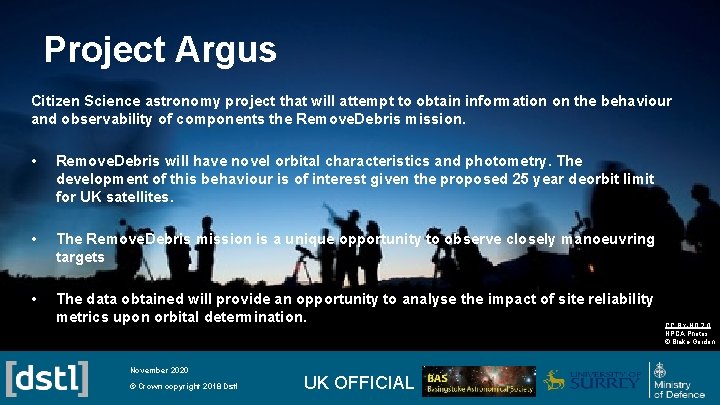 Project Argus Citizen Science astronomy project that will attempt to obtain information on the