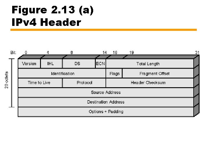 Figure 2. 13 (a) IPv 4 Header 