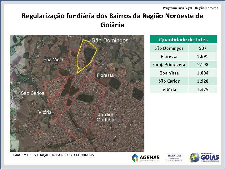 Programa Casa Legal – Região Noroeste Regularização fundiária dos Bairros da Região Noroeste de