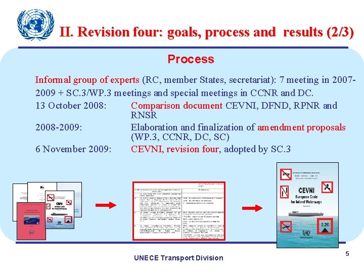 II. Revision four: goals, process and results (2/3) Process Informal group of experts (RC,