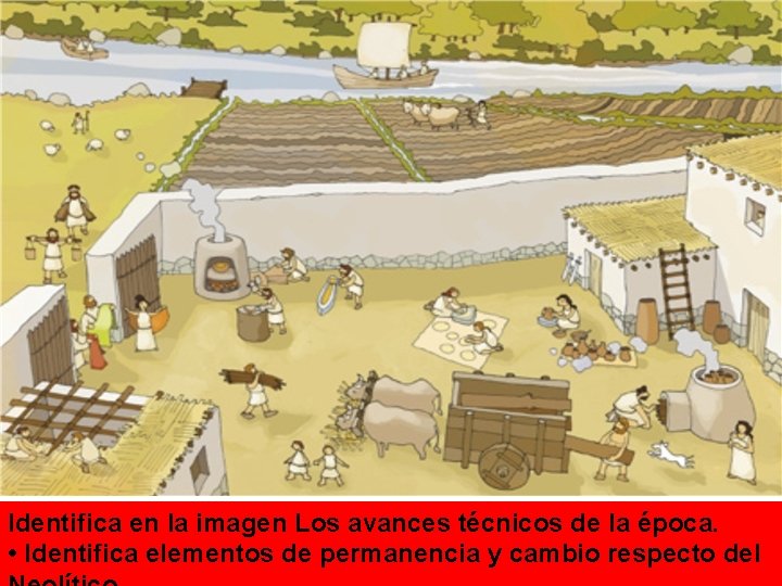 Identifica en la imagen Los avances técnicos de la época. • Identifica elementos de
