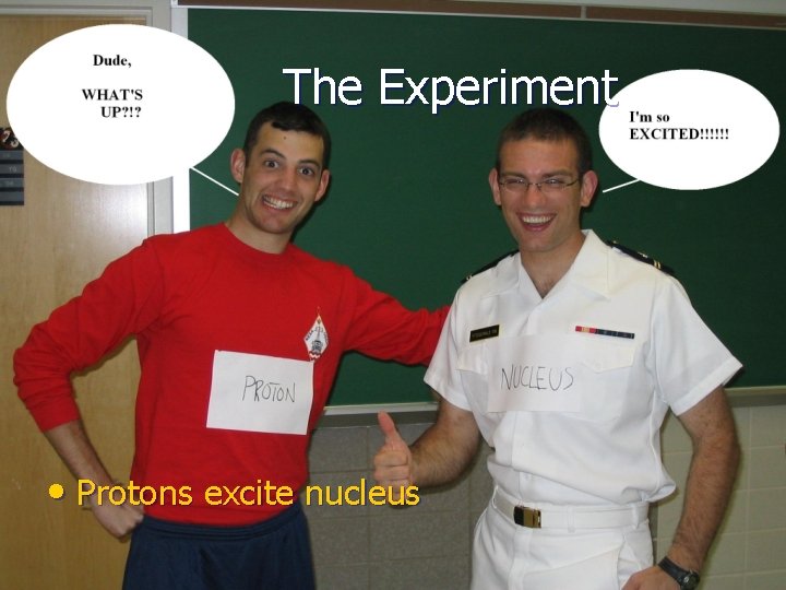 The Experiment • Protons excite nucleus 