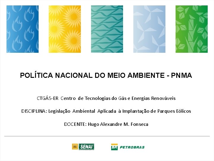 POLÍTICA NACIONAL DO MEIO AMBIENTE - PNMA CTGÁS-ER Centro de Tecnologias do Gás e