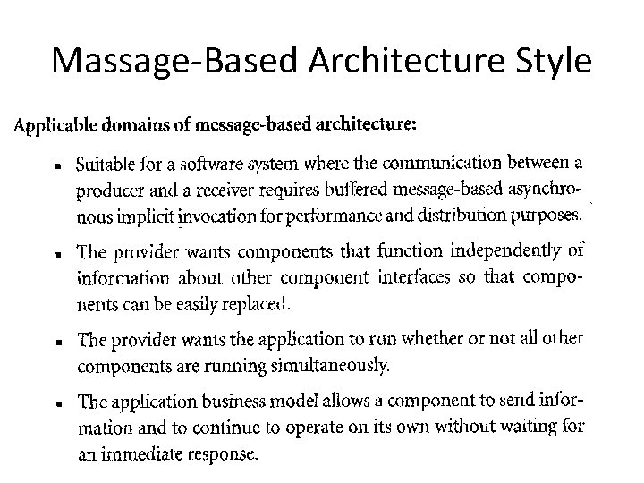 Massage-Based Architecture Style 