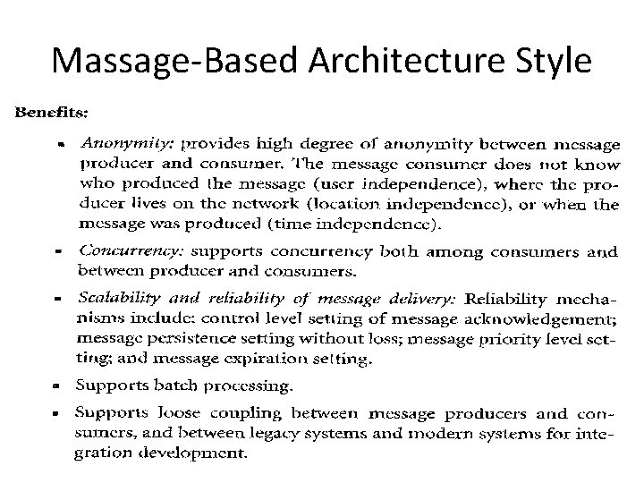 Massage-Based Architecture Style 