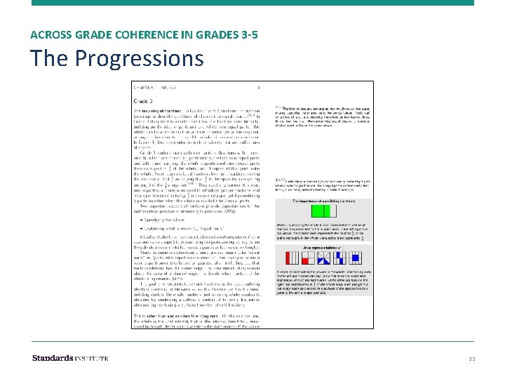 ACROSS GRADE COHERENCE IN GRADES 3 -5 The Progressions 12 