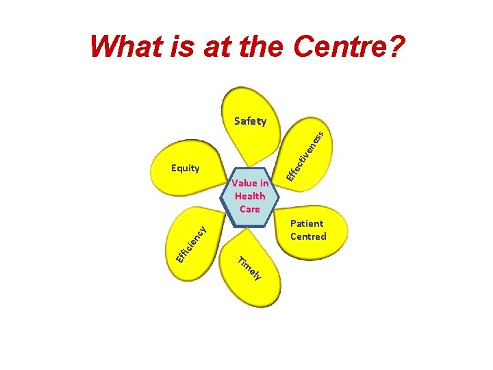 What is at the Centre? tiv en es s Safety Eff ici e nc What is at the Centre? tiv en es s Safety Eff ici e nc