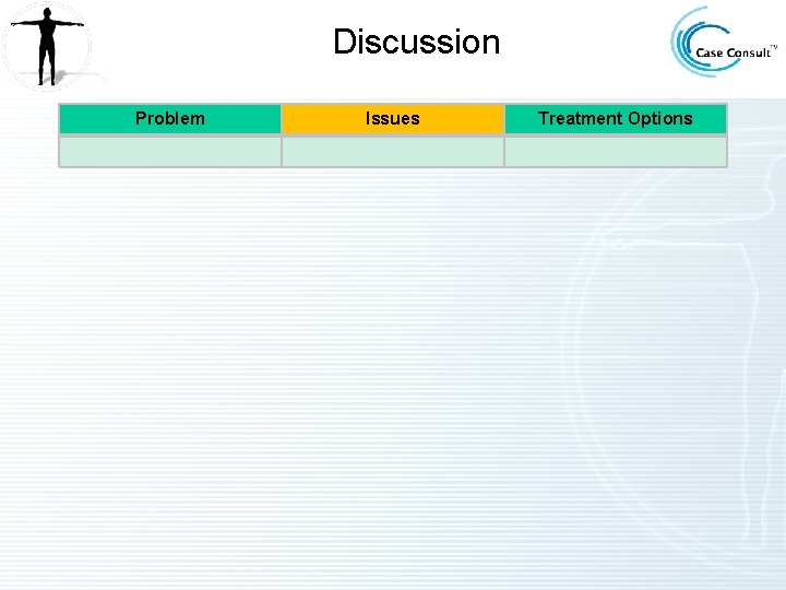 Discussion Problem Issues Treatment Options 