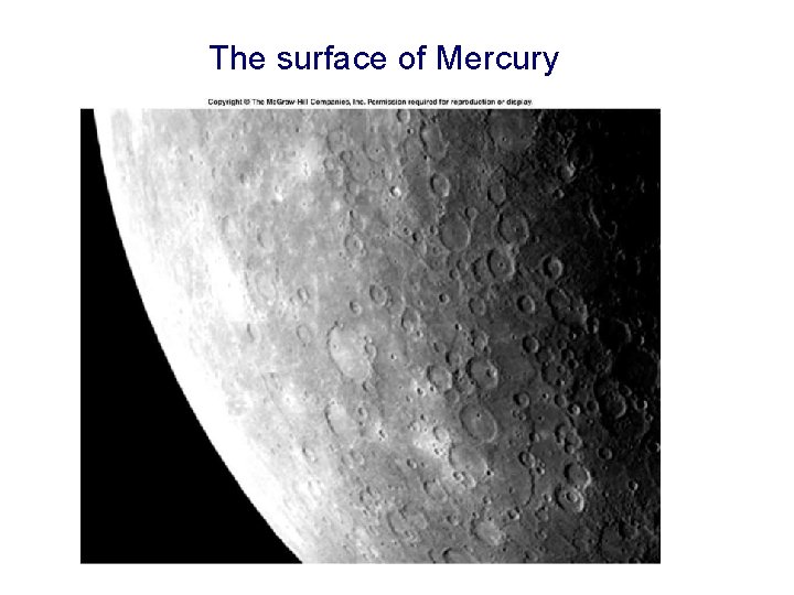 The surface of Mercury 