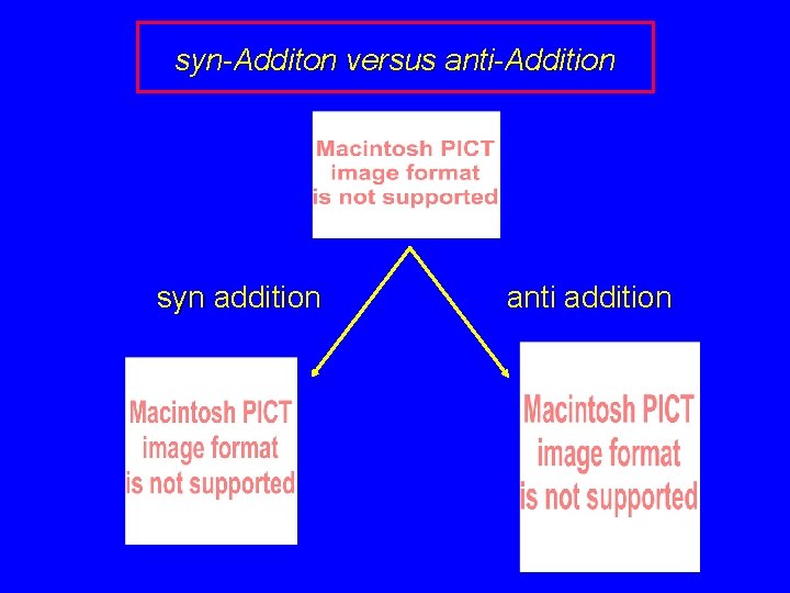 syn-Additon versus anti-Addition syn addition anti addition 