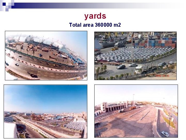 yards Total area 360000 m 2 