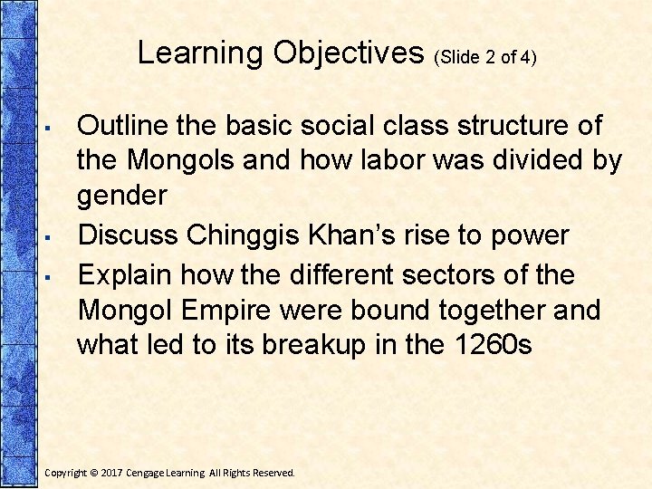 Learning Objectives (Slide 2 of 4) ▪ ▪ ▪ Outline the basic social class