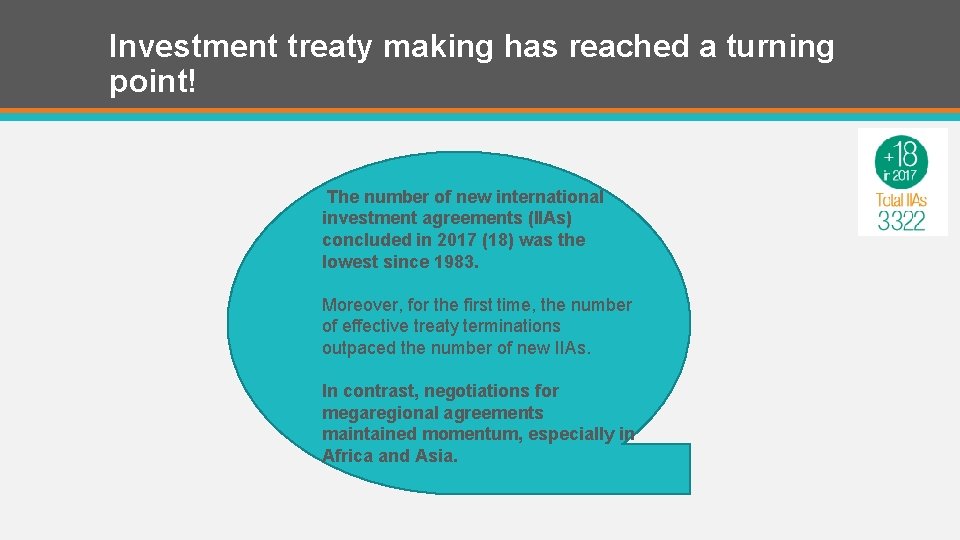 Investment treaty making has reached a turning point! The number of new international investment