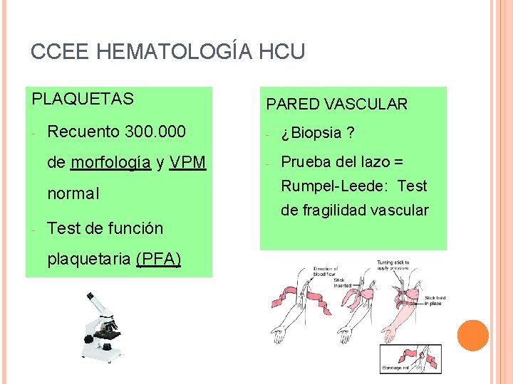 CCEE HEMATOLOGÍA HCU PLAQUETAS - Recuento 300. 000 - ¿Biopsia ? de morfología y CCEE HEMATOLOGÍA HCU PLAQUETAS - Recuento 300. 000 - ¿Biopsia ? de morfología y