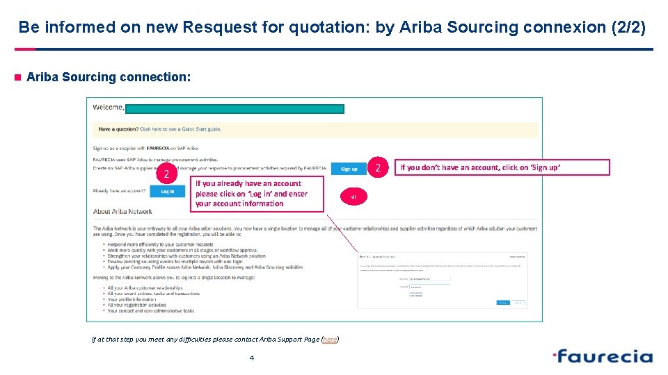  Be informed on new Resquest for quotation: by Ariba Sourcing connexion (2/2) n