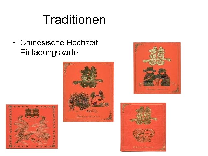 Traditionen • Chinesische Hochzeit Einladungskarte 