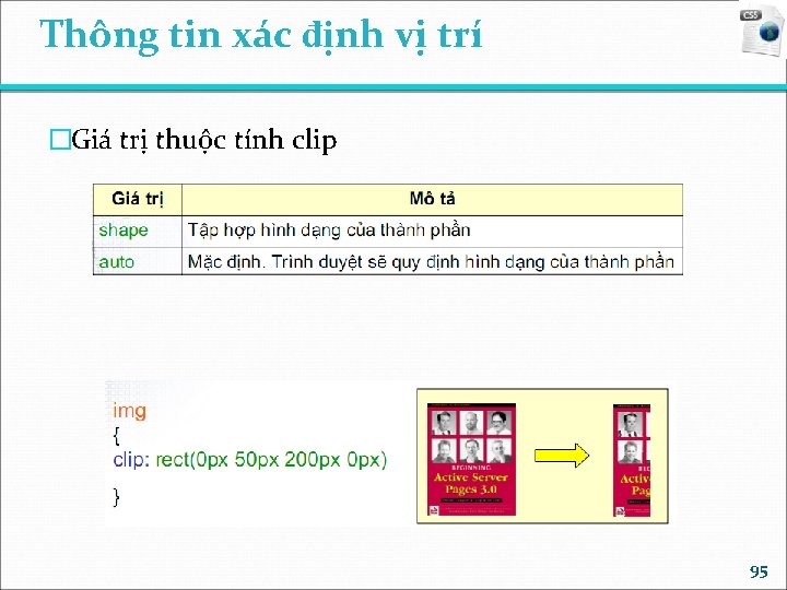 Thông tin xác định vị trí �Giá trị thuộc tính clip 95 