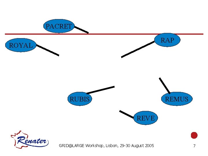 PACRET RAP ROYAL RUBIS REMUS REVE GRID@LARGE Workshop, Lisbon, 29 -30 August 2005 7