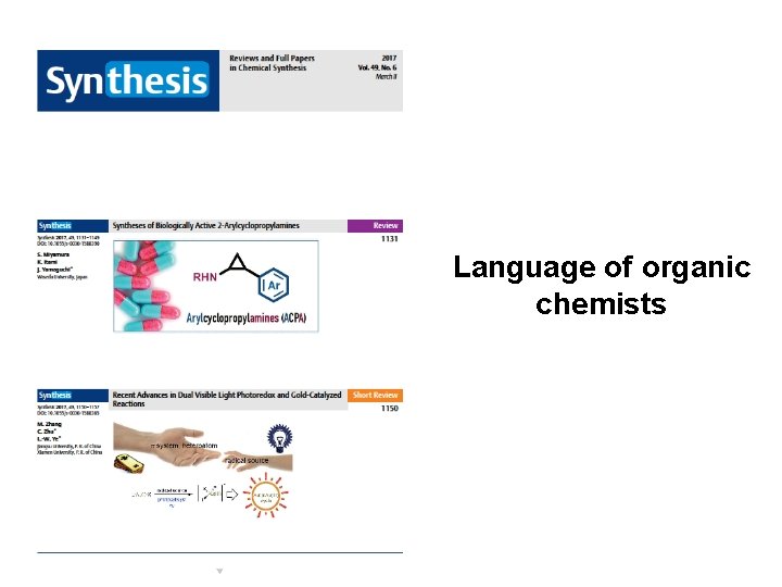 Language of organic chemists 