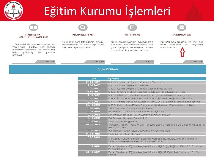 Eğitim Kurumu İşlemleri 