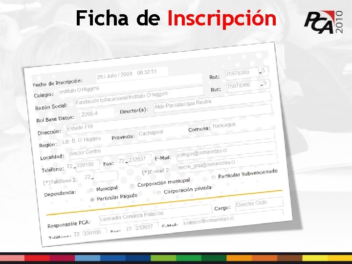 Ficha de Inscripción 