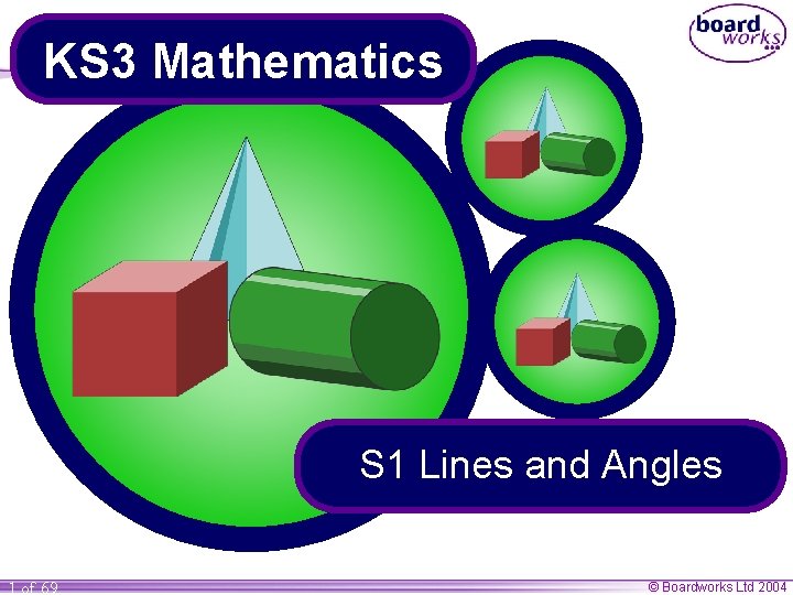 KS 3 Mathematics S 1 Lines and Angles 1 of 69 © Boardworks Ltd