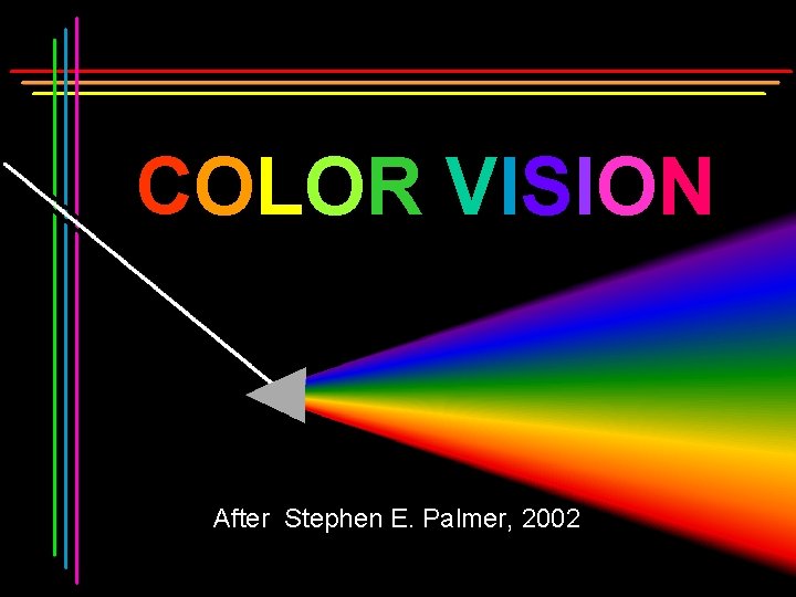 COLOR VISION After Stephen E. Palmer, 2002 