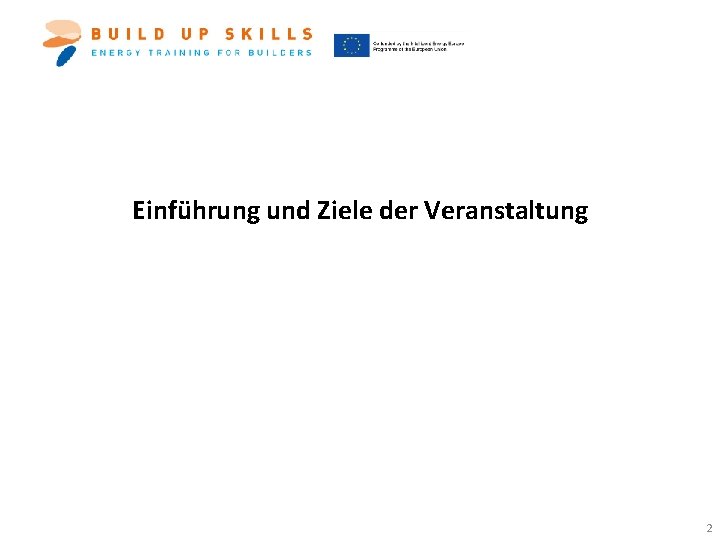 Einführung und Ziele der Veranstaltung 2 