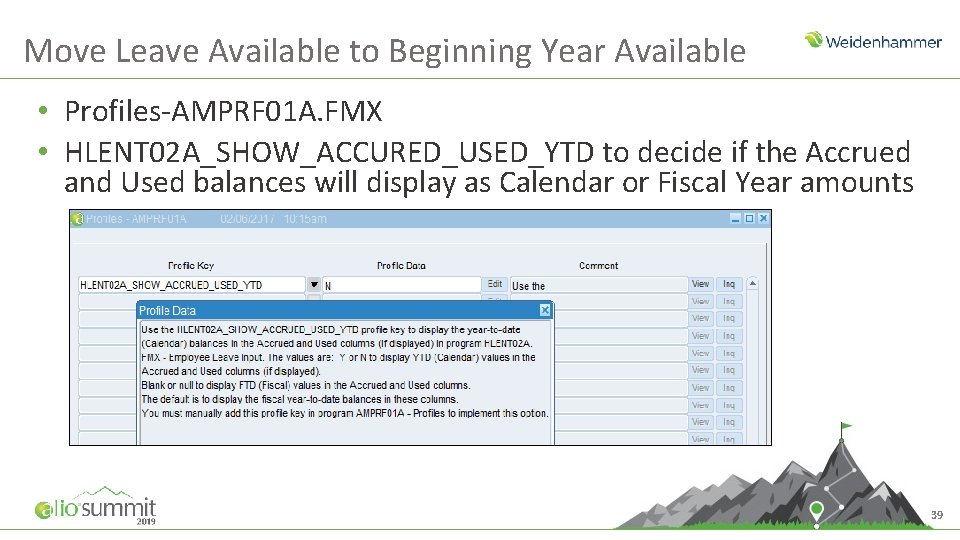 Move Leave Available to Beginning Year Available • Profiles-AMPRF 01 A. FMX • HLENT