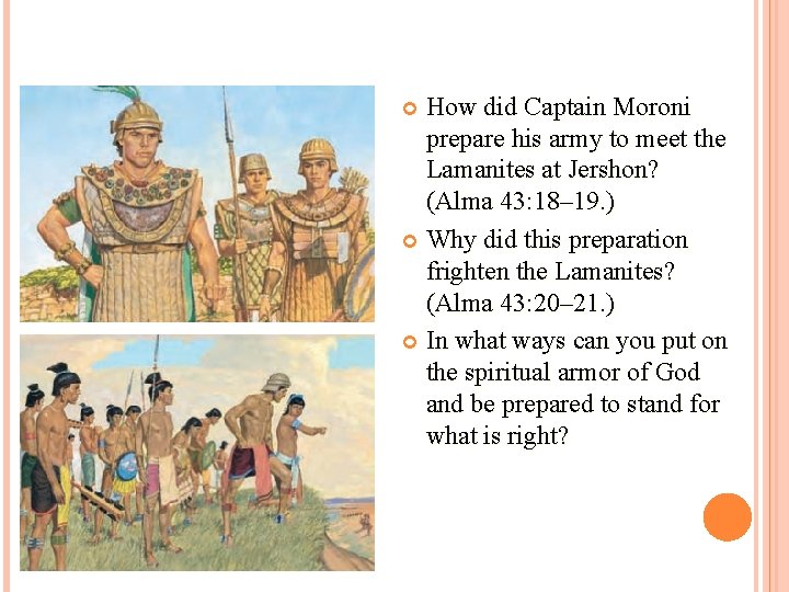 How did Captain Moroni prepare his army to meet the Lamanites at Jershon? (Alma
